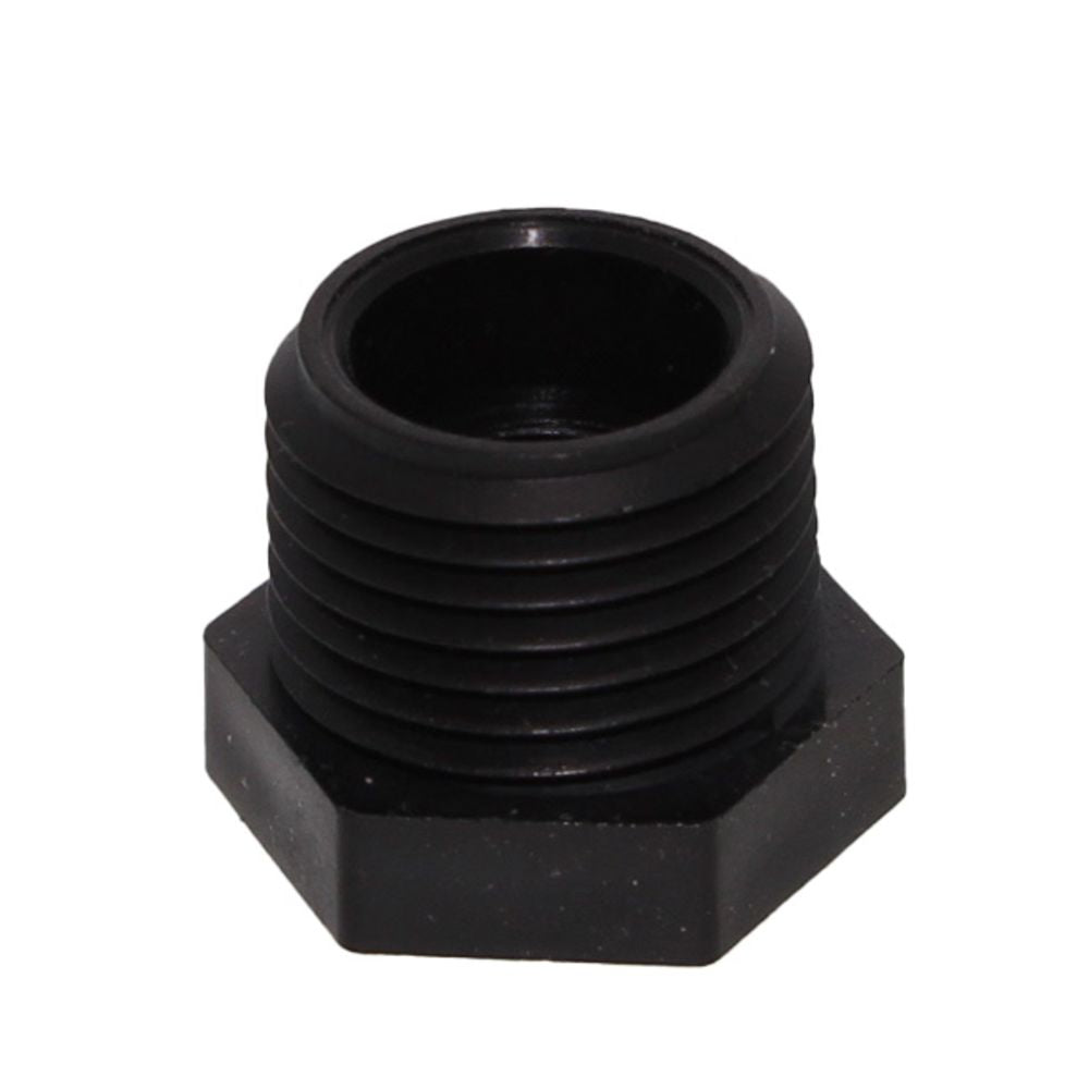 Bushing 1" MNPT x 1/2" FNPT Polypro Black
