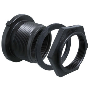Norwesco 1" Double Threaded Polypropylene Bulkhead Fitting