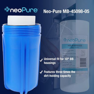 Neo-Pure 10" BB Graded Density Polypropylene Sediment Filter 50/5 mic