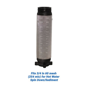 Rusco/Vu-Flow Hot Water Filter Screens for Spin-Down/Sediment Filters - Fits 3/4 in 30 mesh [533 mic] for Hot Water Spin Down/Sediment