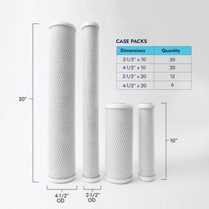 Neo-Pure CTO1-4520 20" x 4-1/2" Coconut Shell Carbon Block Filter 5 micron