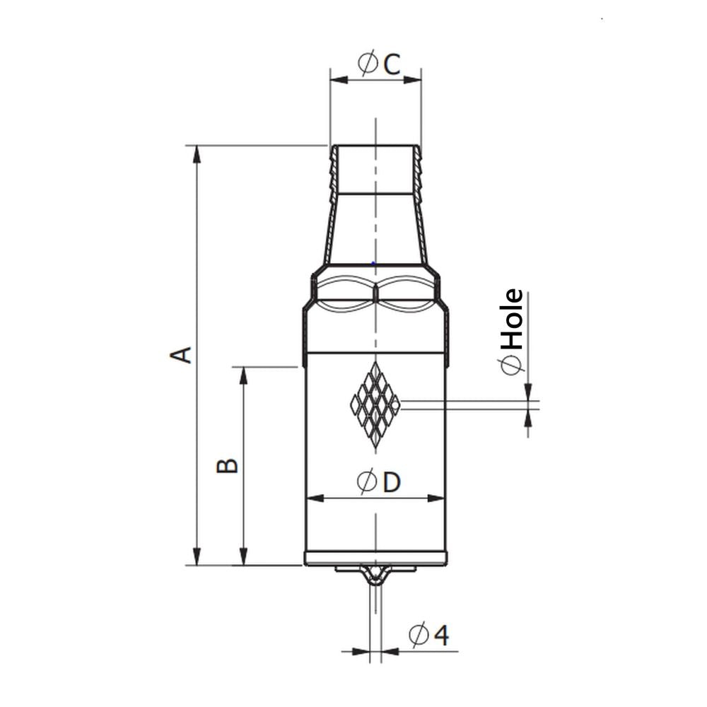 Floating Intake, 1 inch, without check valve, including 8 feet of hose