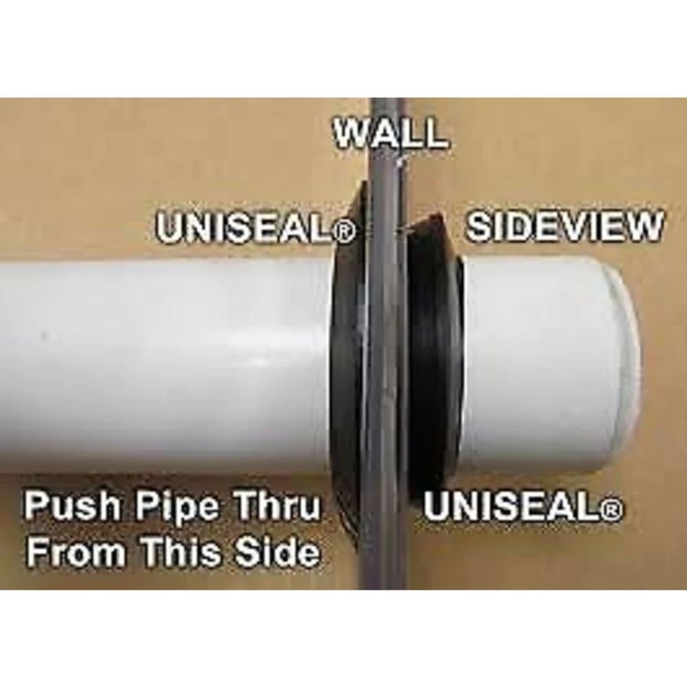 UnisealÂ® Pipe-to-Tank Seal Black 6"