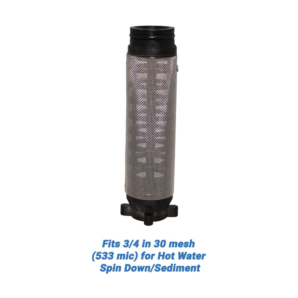 Rusco/Vu-Flow Hot Water Filter Screens for Spin-Down/Sediment Filters - Fits 3/4 in 30 mesh [533 mic] for Hot Water Spin Down/Sediment