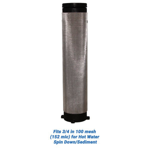 Rusco/Vu-Flow Hot Water Filter Screens for Spin-Down/Sediment Filters - Fits 3/4 in 30 mesh [533 mic] for Hot Water Spin Down/Sediment