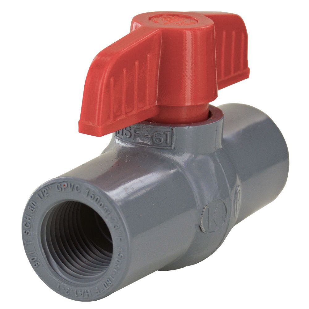 Schedule 80 CPVC Molded-In-Place Ball Valve 1/2