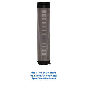 Rusco/Vu-Flow Hot Water Filter Screens for Spin-Down/Sediment Filters - Fits 3/4 in 30 mesh [533 mic] for Hot Water Spin Down/Sediment