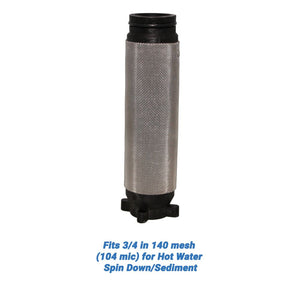 Rusco/Vu-Flow Hot Water Filter Screens for Spin-Down/Sediment Filters - Fits 3/4 in 30 mesh [533 mic] for Hot Water Spin Down/Sediment