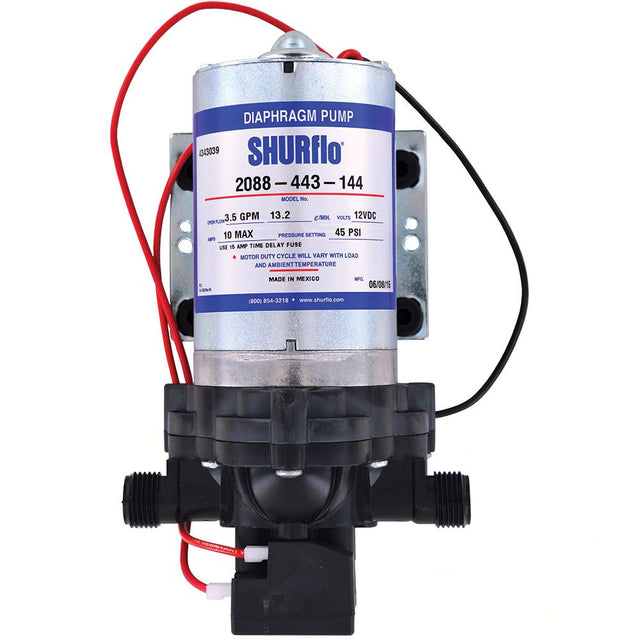 SHURflo 2088-443-144 Delivery Pump 3.5 GPM 45 PSI 12VDC 1/2 MPT